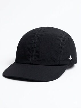 Stone Island Black Technical 5-Panel Cap - Art. 8015912G7
